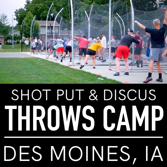 shot put and discus throws camp Iowa